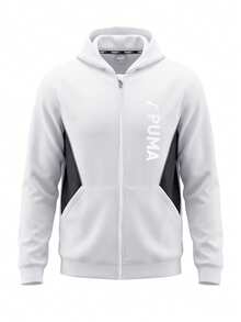 Puma Men Full Zip Hoodie Grey - Grey - View 1