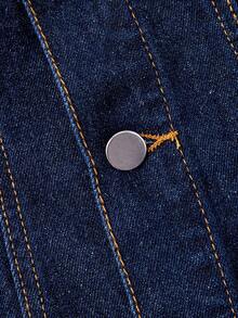 Sweetra 女士休闲牛仔夹克和外套 - 藍色 - 查看 3