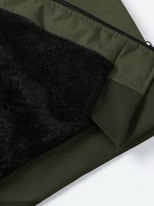 Manfinity Campus Court 男士字母印花保暖拉链夹克外套