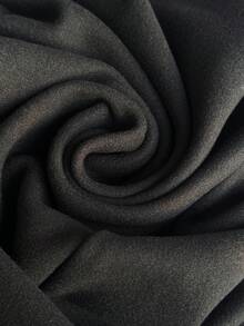 SHEIN EZwear Plus Size Autumn/Winter Casual Solid Color Wide-Waist Thickened Pants - Black - View 3