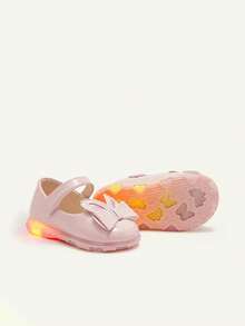 Cozy Pixies Toddler Girls' Cute Versatile Hook And Loop Strap Shoes, Convenient For Indoor & Outdoor Wear, Rabbit Design - Pink - View 11