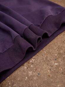 Activina 女士高领落肩长袖宽松半拉链时尚百搭卫衣 - Bold Plum - 查看 8