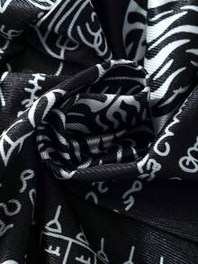 ROMWE MEN Anime 男士字母龙纹印花宽松双层拳击短裤 - 彩色 - 查看 6