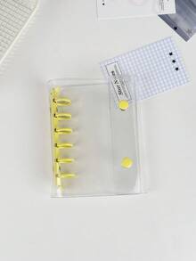 1个A7透明便携式文件袋，双扣设计，可收纳精美照片，可用作相册、省钱文具、笔记本、贴纸簿、办公用品、学习用品、返校用品，1个 - 彩色 - 查看 5