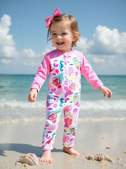 Sparklyn Baby Girls Cute Whale Print Long Sleeve One-Piece Swimsuit, Purple, Suitable For Summer And Vacation Toddler Beach Wear Baby Girl Rash Guard Swimsuit Baby Girl Ocean Print Toddler Rash Guard Girl Toddler Swimsuit Long Sleeve Baby Girl Long Sleeve Swimsuit Toddler Girl Rash Guard Swimsuit Baby Girl Rash Guard Swimsuit Toddler Rash Guard Girl Toddler Long Sleeve Swimsuit Toddler Mermaid Swimsuit Baby Girl Ocean Print Swimsuit