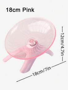 1pc Ultra-Silent Hamster Exercise Wheel - 7 Inch Flying Saucer Running Wheel For Dwarf Hamsters, Gerbils & Mice Noiseless Plastic Spinner With Anti-Slip Surface Easy-Clean Cage Accessories For Night Activity Escape-Proof Open Design Pet Running Disk - Multicolor - View 10