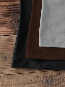 SHEIN EZwear 3件套女士字母图案圆领休闲修身长袖T恤套装 - 彩色 - 查看 5