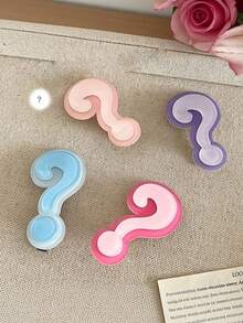 Joivida 1个糖果色趣味问号发夹，创意刘海，展现夏季新款女士发饰，渐变问号发夹，可爱发夹，趣味设计，休闲风格，展现时尚个性，装饰发夹，青春发夹 - 彩色 - 查看 9