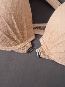 DesireSculpt 4pcs Sexy Lace Patchwork Women's Lingerie Set - Multicolor - View 7