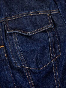 Sweetra 女士休闲牛仔夹克和外套 - 藍色 - 查看 4