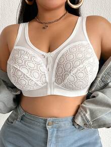 1件装加大码女士无钢圈全罩杯休闲文胸
