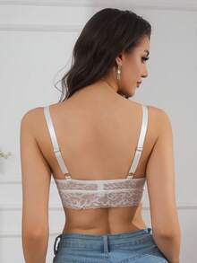 Moonlight&Mama Sujetador de lactancia inalámbrico de doble capa y hueco para maternidad - Blanco - Ver 2