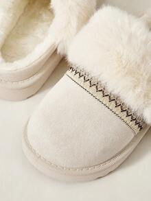 Cuccoo 女士休闲百搭日常雪地靴，冬季 - 米色 - 查看 5