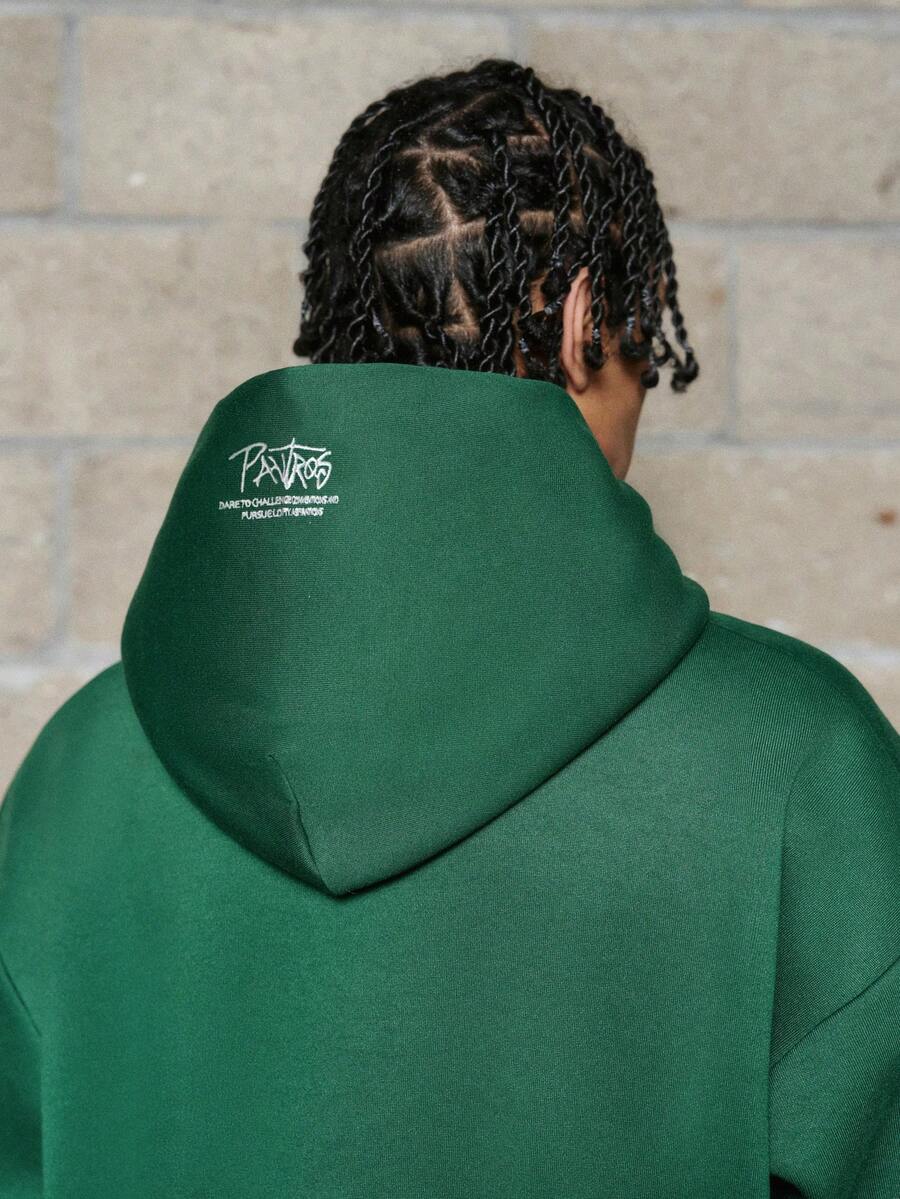 PAVTROS Men's Casual Minimalist Comfortable Pullover Hoodie, Versatile For Autumn/Winter Men's Streetwear Zip Up Green Hoodie Men Green Zip Up Hoodie New Year Green Sweatshirt Heavyweight Hoodie - Green - View 1