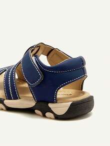 Cozy Pixies 1 Pair Summer Baby Sandals, Soft Comfortable Cute Functional Shoes, Toddler Boys Sandals - Navy Blue - View 9