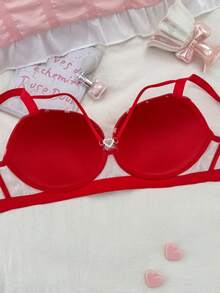 Sutiã com aro tamanho grande, confortável e com boa sustentação, 1 peça - Vermelho - Ver 2