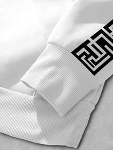Manfinity LEGND Áo Hoodie Dài Tay Nam Cỡ Lớn, Họa Tiết Tương Phản, Áo Hoodie Thiết Kế Dành Cho Nam, Áo Hoodie Phong Cách Thường Ngày, Áo Hoodie Đường Phố - Nhiều màu - Xem 5