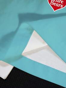 SHEIN X Care Bears T-shirt à col rond à manches courtes avec imprimé numérique et ours, style décontracté grande taille pour l'été