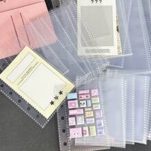 Joivida 10/20 Pieces Per Pack A6/A7/M5/A8 Transparent Leaf File, Double-Sided Photo Album Leaf File Page, Leaf In Sleeve, Sticker Book Leaf File, Leaf In Pocket, Excellent PP Material, Idol Photo Card, Postcard, Trading Card, Photo, Student ID, ID Card Storage, Office Stationery, Planner Suitable - Multicolor - View 8