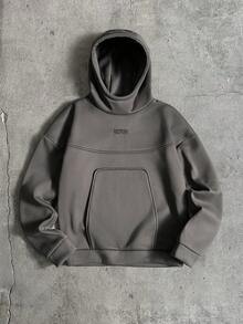 AXEPEAK 男士字母刺绣休闲宽松连帽卫衣