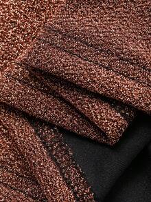 Dazy Plus Vestido elegante de manga larga con cuello en V ajustado y elástico, estilo Gugu, adecuado para banquetes, citas, fiestas, primavera/otoño