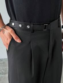 OTTIMOZO Cinturón negro personalizado para hombres - Negro - Ver 6