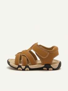 Cozy Pixies 1 Pair Summer Baby Sandals, Soft & Comfortable Functional Shoes, Toddler Boys Sandals - Brown - View 9