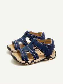 Cozy Pixies 1 Pair Summer Baby Sandals, Soft Comfortable Cute Functional Shoes, Toddler Boys Sandals - Navy Blue - View 6