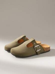 Solecia 女士休闲百搭通勤平底凉鞋 - 綠色 - 查看 2