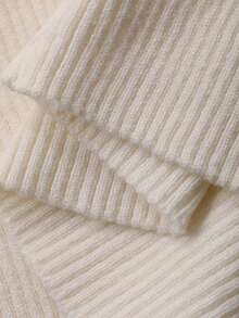 DAZY 女士蕾丝拼接袖口修身毛衣 - 黃色 - 查看 7