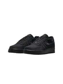 Nike Air Force 1 Low Casual Shoes Black Canvas HV1204 - Black/Black - View 4
