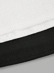 Sweetra New Slim Fit Stretchy Lace Trim Sexy Camisole Top For Women, Spring/Summer - Black and White - View 4