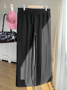 SHEIN EZwear 加大尺寸女士裝扮軍裝長褲帶蝴蝶結裝飾