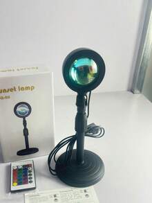 迷你日落灯、摄影氛围灯、直播背景墙、创意摄影台灯 - 黑色 - 查看 8