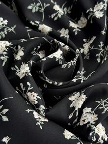 Comfortcana Bộ đồ liền thân rộng rãi họa tiết hoa cỡ lớn cho kỳ nghỉ xuân/hè - Nhiều màu - Xem 5