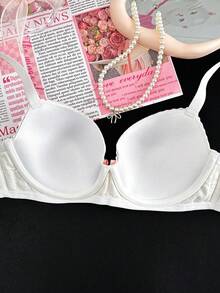FairyFlirt 1pc Lace Patchwork Supportive Women's Lingerie - White - View 7