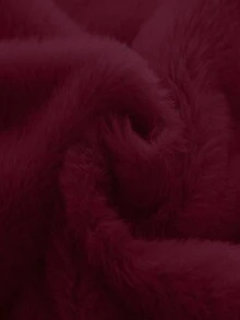 Elenzga Nuevo cárdigan de chal de mujer con textura esponjosa, otoño/invierno - Burdeos - Ver 6