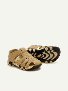 Cozy Pixies 1双夏季婴儿凉鞋，柔软舒适可爱实用，幼儿男童凉鞋 - 杏色 - 查看 9