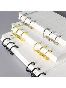 2个金属活页夹环，日历圆环，适用于笔记本、相册、剪贴簿夹子，可爱配件