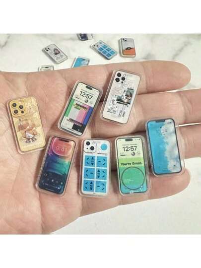 Mini Phone Models, Cute Cartoon Phone Models, Realistic Phone Prints, Miniature Phone Decorations, Doll Phone Models, Dollhouse Accessories