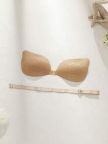 NudeFit 1pc Women's Front Closure Comfortable Adhesive Bra - Apricot - View 3