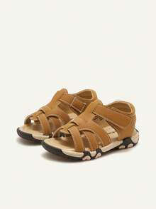 Cozy Pixies 1 Pair Summer Baby Sandals, Soft & Comfortable Functional Shoes, Toddler Boys Sandals - Brown - View 5