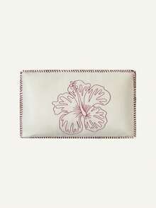 1个格子图案抱枕套，尺寸45x45厘米，装饰枕套，适用于床、沙发、长椅，波西米亚风装饰靠垫，卧室客厅适用，天鹅绒方形欧式枕套，黑红色 - 白色 - 查看 9