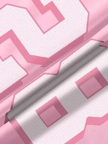 SHEIN 休闲街头感复古圆点数字组合字母运动学院风女式T恤