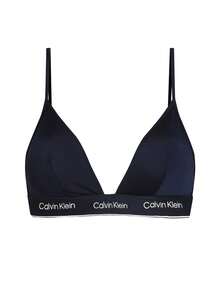 Calvin Klein Women's Bikini Top Navy White - Dark Blue - View 1
