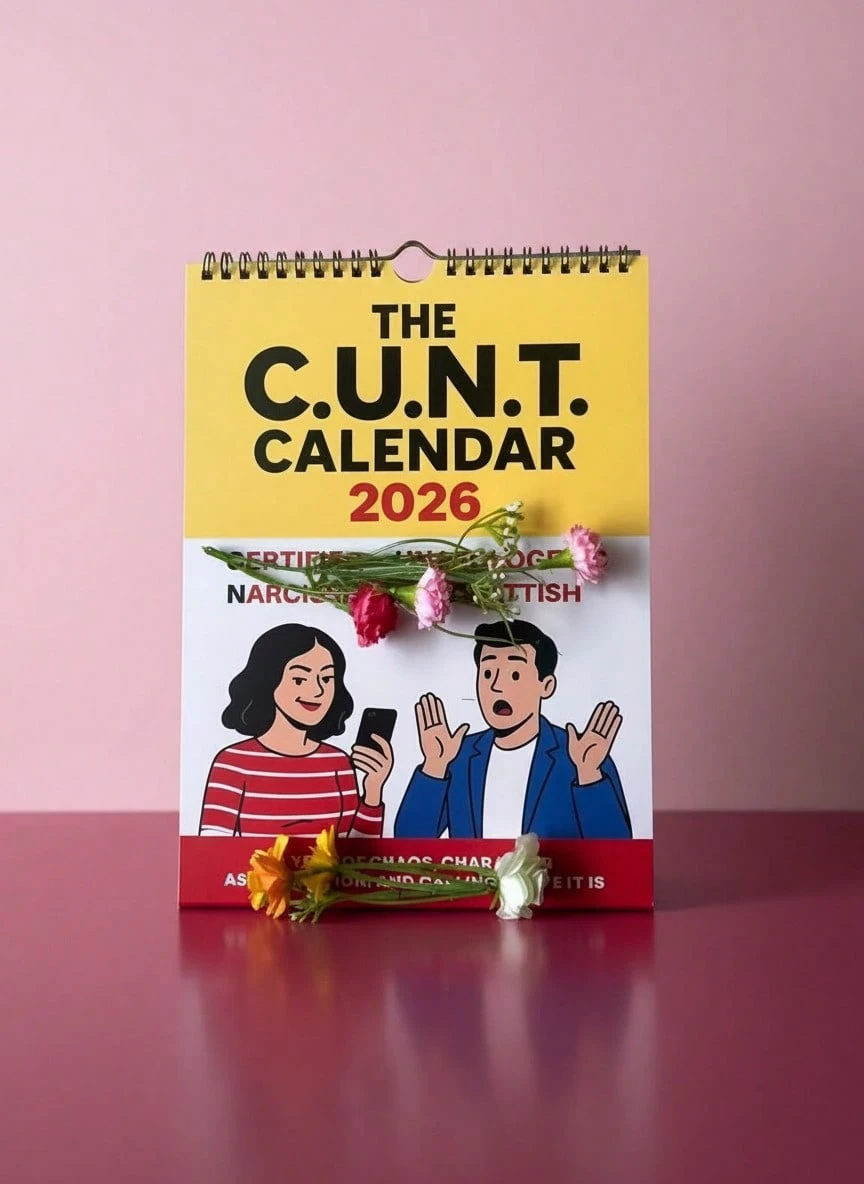 Joivida 1件 C.U.N.T. 2026年日历 | 搞笑成人挂历 | 低俗恶搞礼物 |