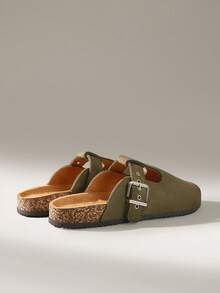 Solecia 女士休闲百搭通勤平底凉鞋 - 綠色 - 查看 5