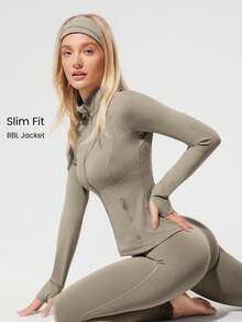 GLOWMODE 女士运动夹克 - 卡其色 - 查看 1