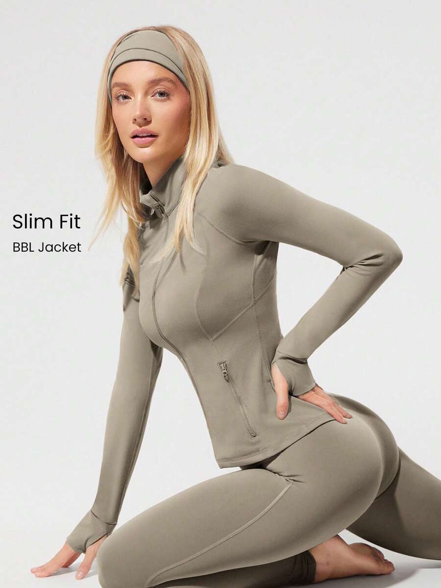 GLOWMODE 女士运动夹克 - 卡其色 - 查看 1