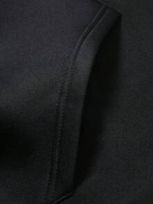 Manfinity EMRG 男士休闲针织连帽衫 - 黑色 - 查看 3